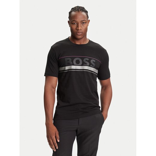 BOSS T-Shirt Iconic Zone 50550113 Czarny Regular Fit ze sklepu MODIVO w kategorii T-shirty męskie - zdjęcie 184769801