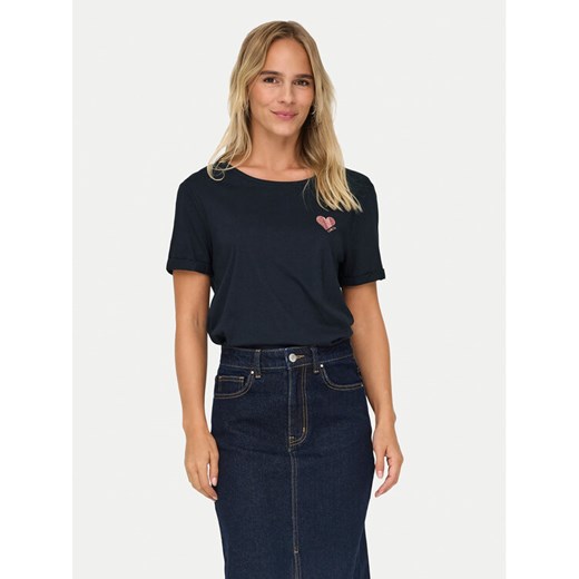 ONLY T-Shirt Kita 15244714 Granatowy Regular Fit ze sklepu MODIVO w kategorii Bluzki damskie - zdjęcie 184769802