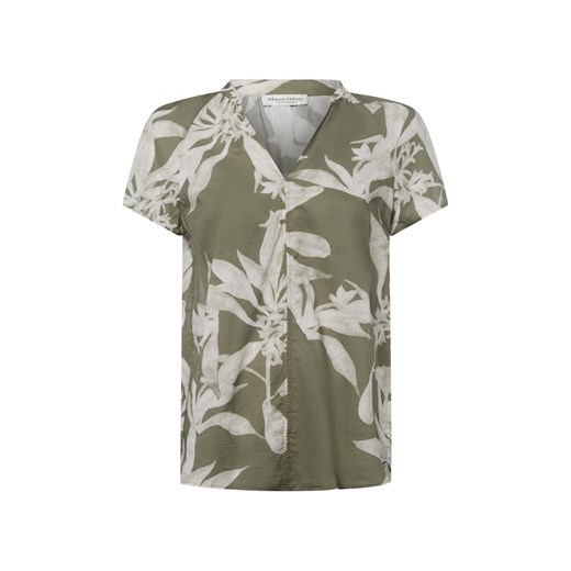 Marc O'Polo Bluzka damska z krótkim rękawem Kobiety Bawełna oliwkowy wzorzysty ze sklepu vangraaf w kategorii Bluzki damskie - zdjęcie 184773273