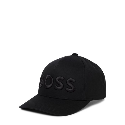 BOSS Czapka męska - Sevile Mężczyźni Bawełna czarny jednolity ze sklepu vangraaf w kategorii Czapki z daszkiem męskie - zdjęcie 184773323