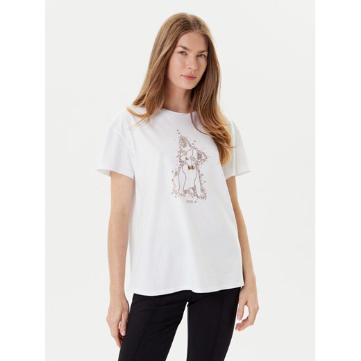Liu Jo T-Shirt MF5412 JS923 Biały Regular Fit ze sklepu MODIVO w kategorii Bluzki damskie - zdjęcie 184773341