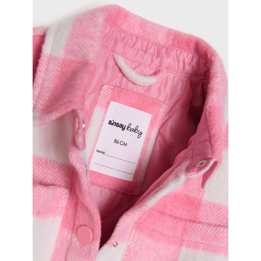 Sinsay - Kurtka koszulowa w kratę - kremowy Sinsay 86 (12-18 m) Sinsay