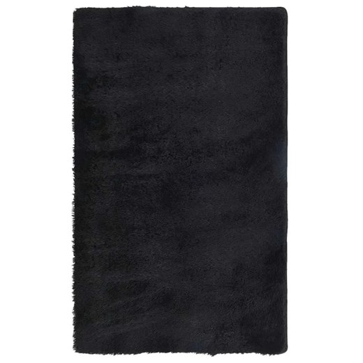 Czarny pluszowy dywan 80x150 F7-D25 ze sklepu Edinos.pl w kategorii Dywany - zdjęcie 184774640