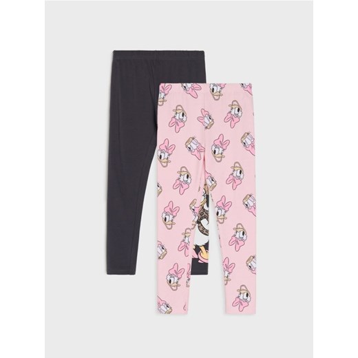 Sinsay - Legginsy 2 pack Daisy - różowy ze sklepu Sinsay w kategorii Spodnie dziewczęce - zdjęcie 184775060