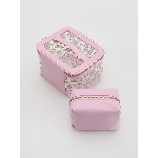 Reserved - Kosmetyczka Pusheen 2 pack - brudny róż Reserved ONE SIZE Reserved
