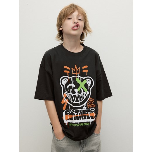 Reserved - T-shirt z nadrukiem Fortnite - czarny Reserved 164 (13 lat) Reserved