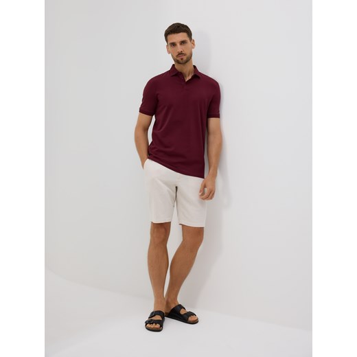 Reserved - Koszulka polo regular - bordowy ze sklepu Reserved w kategorii T-shirty męskie - zdjęcie 184777791