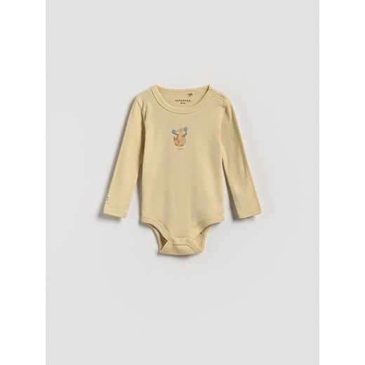 Reserved - Bawełniane body 3 pack - kremowy Reserved 98 (2-3 lata) Reserved