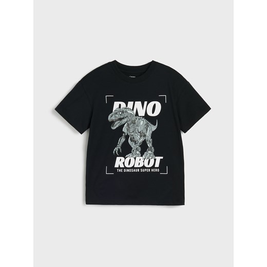 Sinsay - Koszulki z motywem dinozaura 2 pack - czarny Sinsay 110 (4-5 l) Sinsay