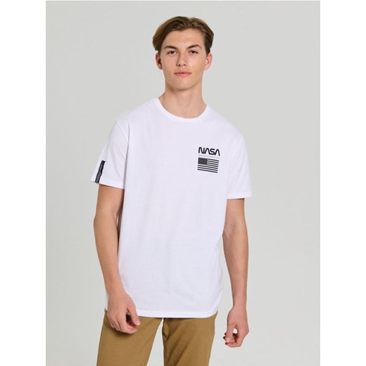 Sinsay - Koszulka z krótkim rękawem NASA - biały ze sklepu Sinsay w kategorii T-shirty męskie - zdjęcie 184778723