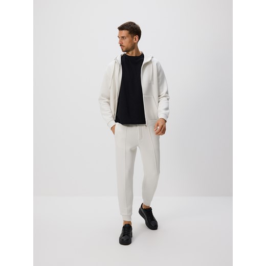Reserved - Spodnie dresowe slim fit - złamana biel ze sklepu Reserved w kategorii Spodnie męskie - zdjęcie 184780634