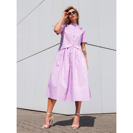 Sukienka bawełniana midi z guzikami EyeForFashion ze sklepu Eye For Fashion w kategorii Sukienki - zdjęcie 184781083