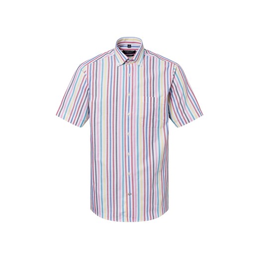 Andrew James Męska koszula casual Mężczyźni Regular Fit Bawełna biały w paski ze sklepu vangraaf w kategorii Koszule męskie - zdjęcie 184781622