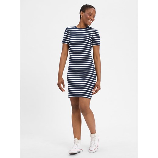 Tommy Hilfiger Sukienka damska Kobiety Bawełna granatowy w paski ze sklepu vangraaf w kategorii Sukienki - zdjęcie 184781643