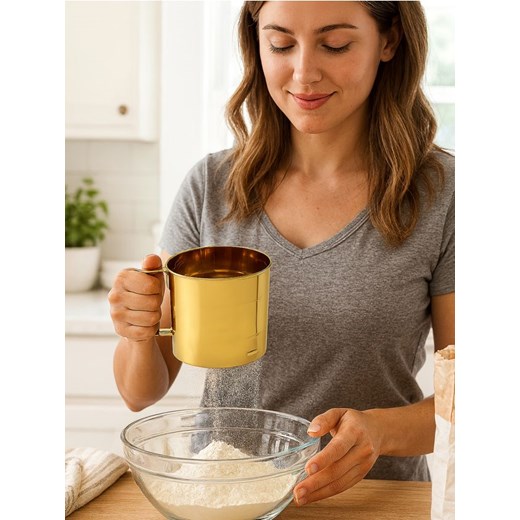 Sinsay - Złote sitko do przesiewania mąki - złoty ze sklepu Sinsay w kategorii Akcesoria kuchenne - zdjęcie 184782884