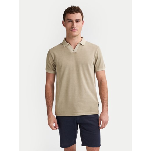 Petrol Industries Polo M-1050-POL910 Beżowy Regular Fit ze sklepu MODIVO w kategorii T-shirty męskie - zdjęcie 184784844