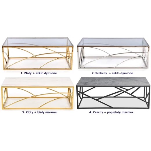 Szklana ława w stylu glamour Z5-T43 Elior One Size Edinos.pl