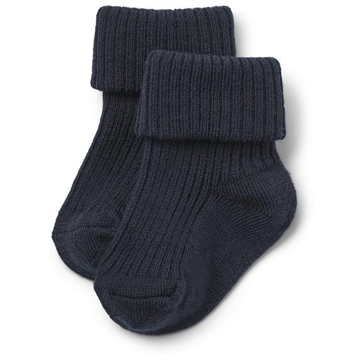 Wheat Wełniane skarpety (2 pary) w kolorze beżowym i granatowym 19-21 Limango Polska wyprzedaż