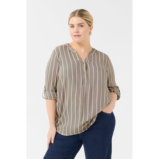 KAFFE curve Bluzka w kolorze szaro-kremowym ze sklepu Limango Polska w kategorii Bluzki damskie - zdjęcie 184786410