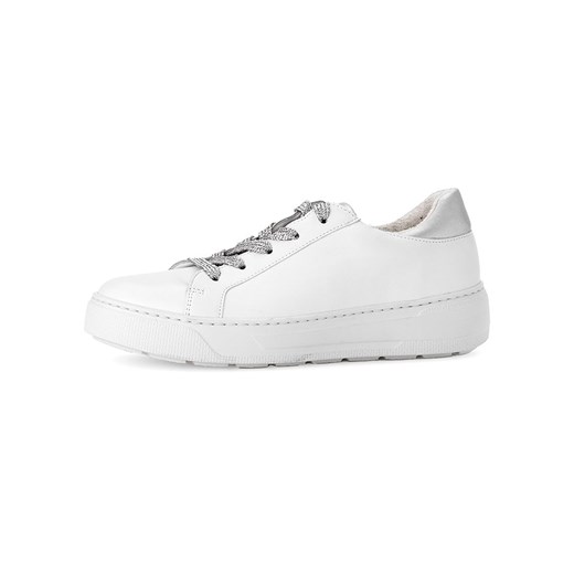 Gabor Skórzane sneakersy w kolorze srebrno-białym ze sklepu Limango Polska w kategorii Trampki damskie - zdjęcie 184786830
