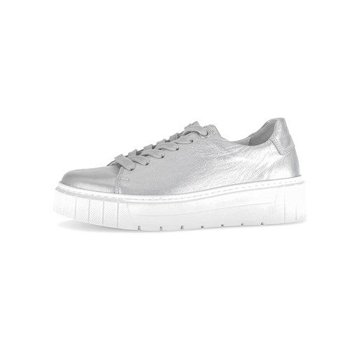 Gabor Skórzane sneakersy w kolorze srebrnym ze sklepu Limango Polska w kategorii Buty sportowe damskie - zdjęcie 184787161