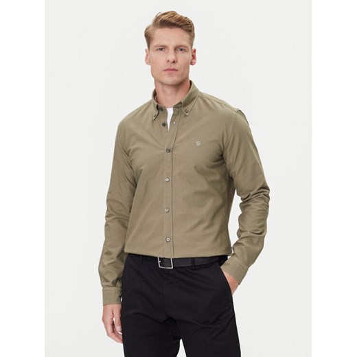 BOSS Koszula H-Roan 50544917 Zielony Slim Fit ze sklepu MODIVO w kategorii Koszule męskie - zdjęcie 184787652