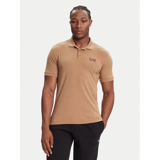 EA7 Emporio Armani Polo 8NPF14 PJVQZ U6171 Beżowy Regular Fit ze sklepu MODIVO w kategorii T-shirty męskie - zdjęcie 184787691