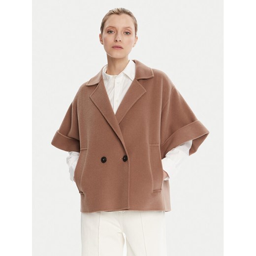 Weekend Max Mara Płaszcz wełniany Pera 2525086021 Brązowy Regular Fit ze sklepu MODIVO w kategorii Płaszcze damskie - zdjęcie 184787694