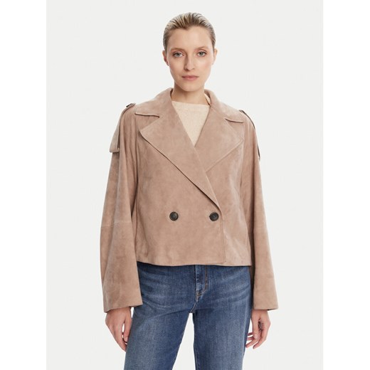 Weekend Max Mara Kurtka skórzana Maga 2525446061 Brązowy Regular Fit ze sklepu MODIVO w kategorii Kurtki damskie - zdjęcie 184787754