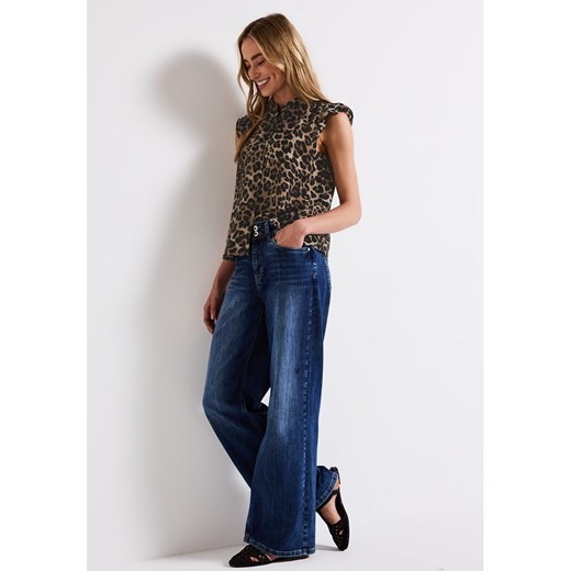 Street One Bluzka w kolorze beżowo-czarnym Street One 42 wyprzedaż Limango Polska