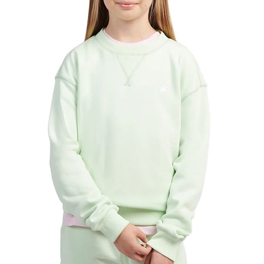Bluza dziecięca New Balance LAKG0055MEW - miętowa ze sklepu streetstyle24.pl w kategorii Bluzy dziewczęce - zdjęcie 184789982