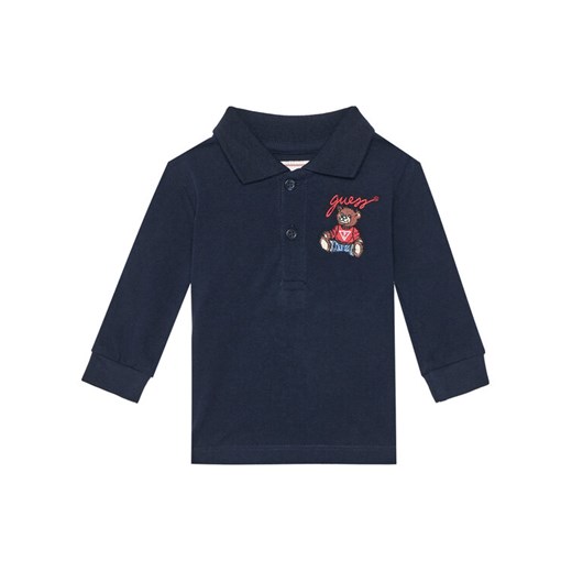 Guess Polo N5YP00 KADZ4 Granatowy Regular Fit ze sklepu MODIVO w kategorii T-shirty chłopięce - zdjęcie 184790284