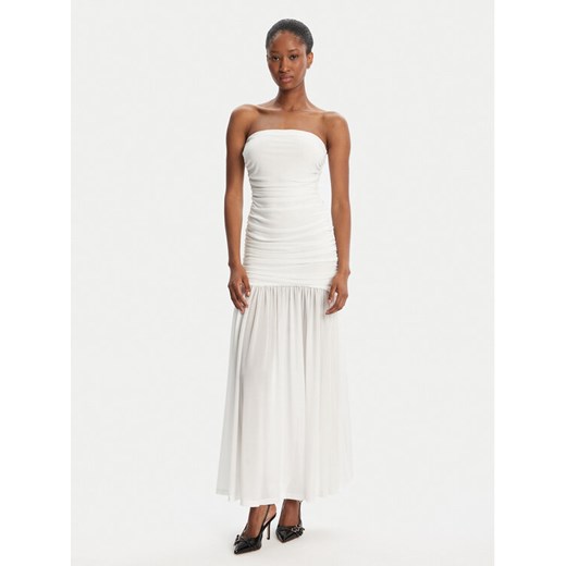 BARDOT Sukienka wieczorowa Solana Mesh 59875DB2 Biały Slim Fit ze sklepu MODIVO w kategorii Sukienki - zdjęcie 184790291