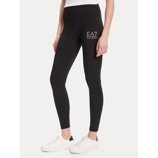 EA7 Emporio Armani Legginsy 7W000426 AF12484 MC021 Czarny Slim Fit ze sklepu MODIVO w kategorii Spodnie damskie - zdjęcie 184790302