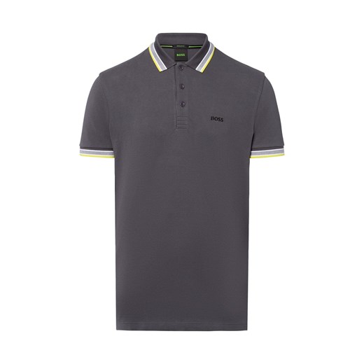 BOSS Green Męska koszulka polo - Paddy Mężczyźni Bawełna szary jednolity ze sklepu vangraaf w kategorii T-shirty męskie - zdjęcie 184791063