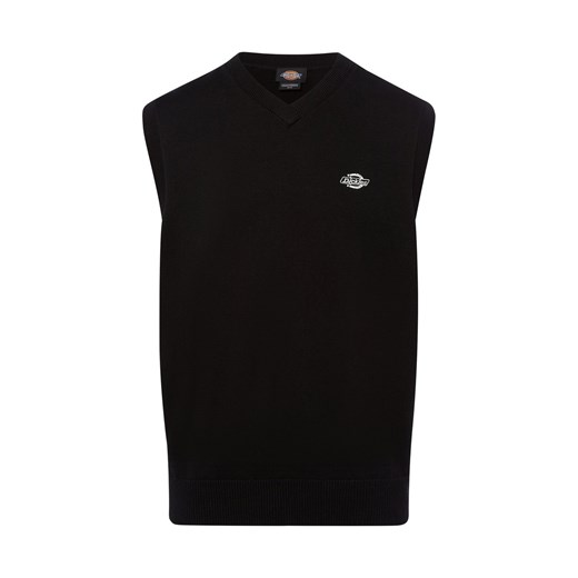 Dickies Męski sweter z dzianiny - Summerdale Mężczyźni Bawełna czarny jednolity ze sklepu vangraaf w kategorii Kamizelki męskie - zdjęcie 184791081