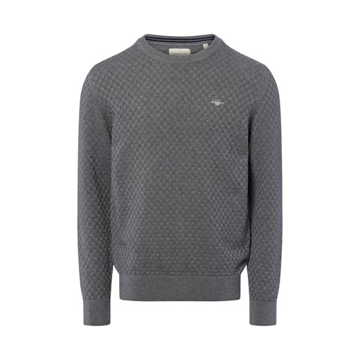 Gant Sweter damski z dzianiny Kobiety Bawełna szary jednolity ze sklepu vangraaf w kategorii Swetry męskie - zdjęcie 184791090