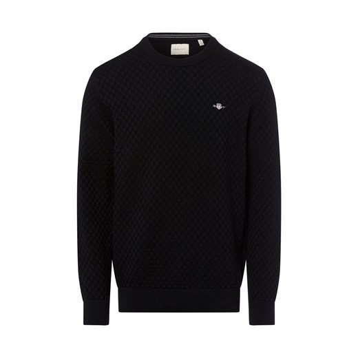 Gant Sweter damski z dzianiny Kobiety Bawełna czarny jednolity ze sklepu vangraaf w kategorii Swetry męskie - zdjęcie 184791093