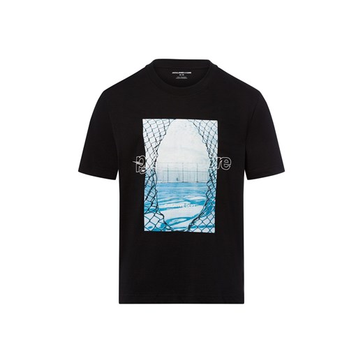 Jack & Jones Koszulka męska - Paloma Mężczyźni Bawełna czarny nadruk ze sklepu vangraaf w kategorii T-shirty męskie - zdjęcie 184791100