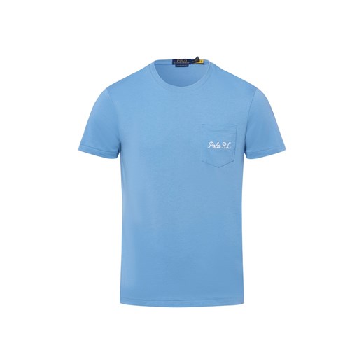 Polo Ralph Lauren T-shirt - niestandardowy krój slim fit Mężczyźni Bawełna niebieski nadruk ze sklepu vangraaf w kategorii T-shirty męskie - zdjęcie 184791111