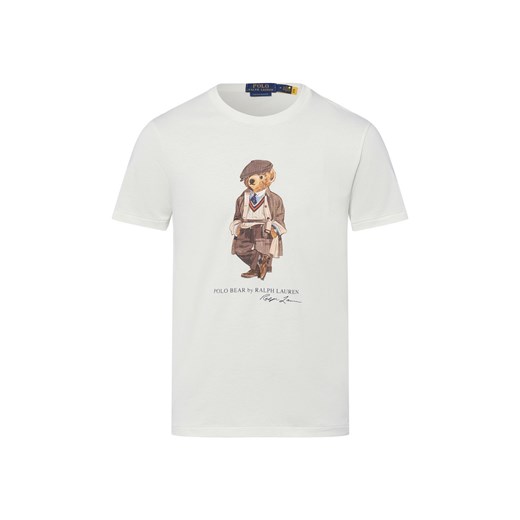 Polo Ralph Lauren T-shirt - niestandardowy krój slim fit Mężczyźni Bawełna écru nadruk ze sklepu vangraaf w kategorii T-shirty męskie - zdjęcie 184791112
