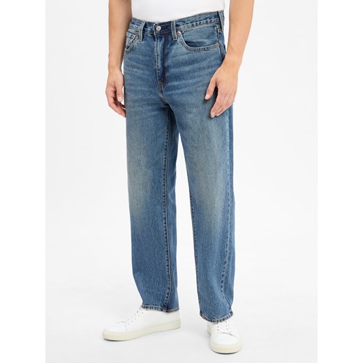 Levi's Dżinsy - 568 Loose Straight Mężczyźni Bawełna dark stone jednolity ze sklepu vangraaf w kategorii Jeansy męskie - zdjęcie 184791152