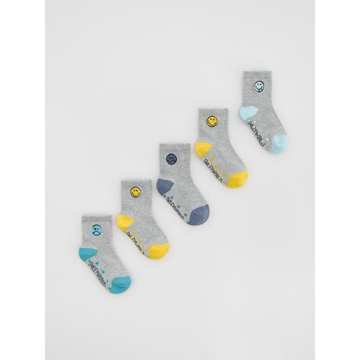 Reserved - Skarpetki SmileyWorld® 5 pack - ciemnoszary ze sklepu Reserved w kategorii Skarpetki dziecięce - zdjęcie 184791401