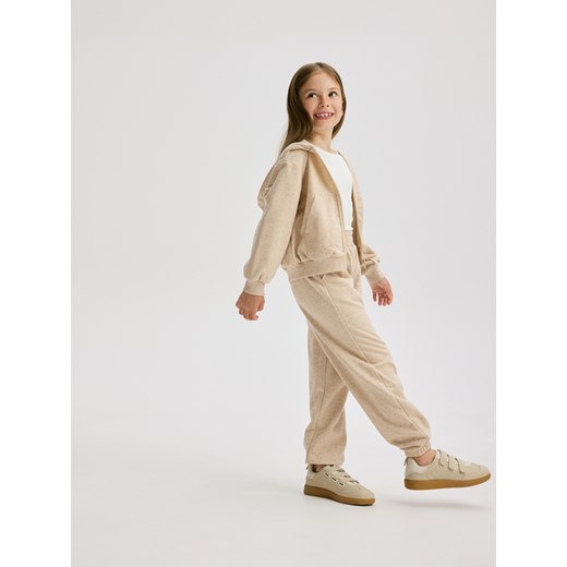 Reserved - Bluza z kapturem - beżowy ze sklepu Reserved w kategorii Bluzy dziewczęce - zdjęcie 184791452