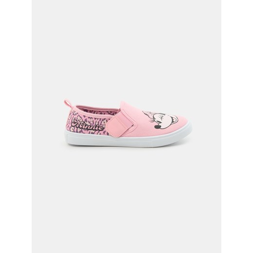 Sinsay - Materiałowe trampki slip on Minnie Mouse - różowy Sinsay 30 Sinsay