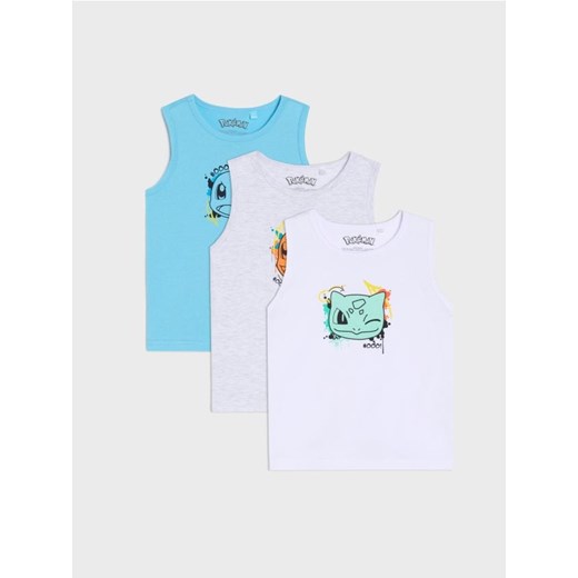 Sinsay - Podkoszulki 3 pack Pokemon - biały ze sklepu Sinsay w kategorii T-shirty chłopięce - zdjęcie 184793002