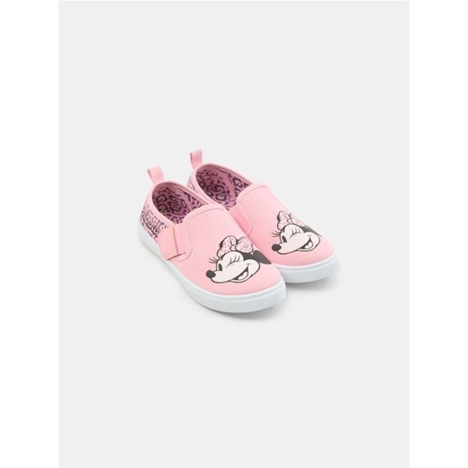 Sinsay - Materiałowe trampki slip on Minnie Mouse - różowy ze sklepu Sinsay w kategorii Trampki dziecięce - zdjęcie 184793092