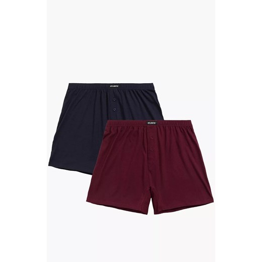 Atlantic 2-pack bokserki męskie luźne 2MBX-054-CAB/GRA, Kolor granatowo-bordowy, Rozmiar XL, ATLANTIC ze sklepu Primodo w kategorii Majtki męskie - zdjęcie 184794040