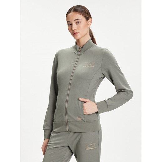 EA7 Emporio Armani Bluza 8NTM43 TJ9RZ U8142 Zielony Regular Fit ze sklepu MODIVO w kategorii Bluzy damskie - zdjęcie 184794124