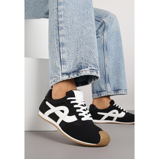 Czarne Sneakersy z Geometrycznym Wzorem Arnenta ze sklepu renee.pl w kategorii Buty sportowe damskie - zdjęcie 184795471